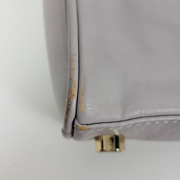 Rebecca Minkoff Womens Mini Mac Crossbody Bag Gray Leather Chain Strap Purse - Picture 16 of 16